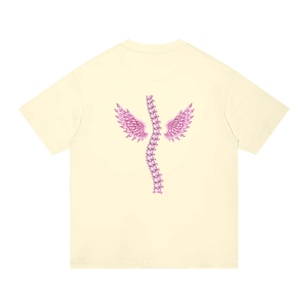 'Hot Girls have Scoliosis' oversized tee with back design