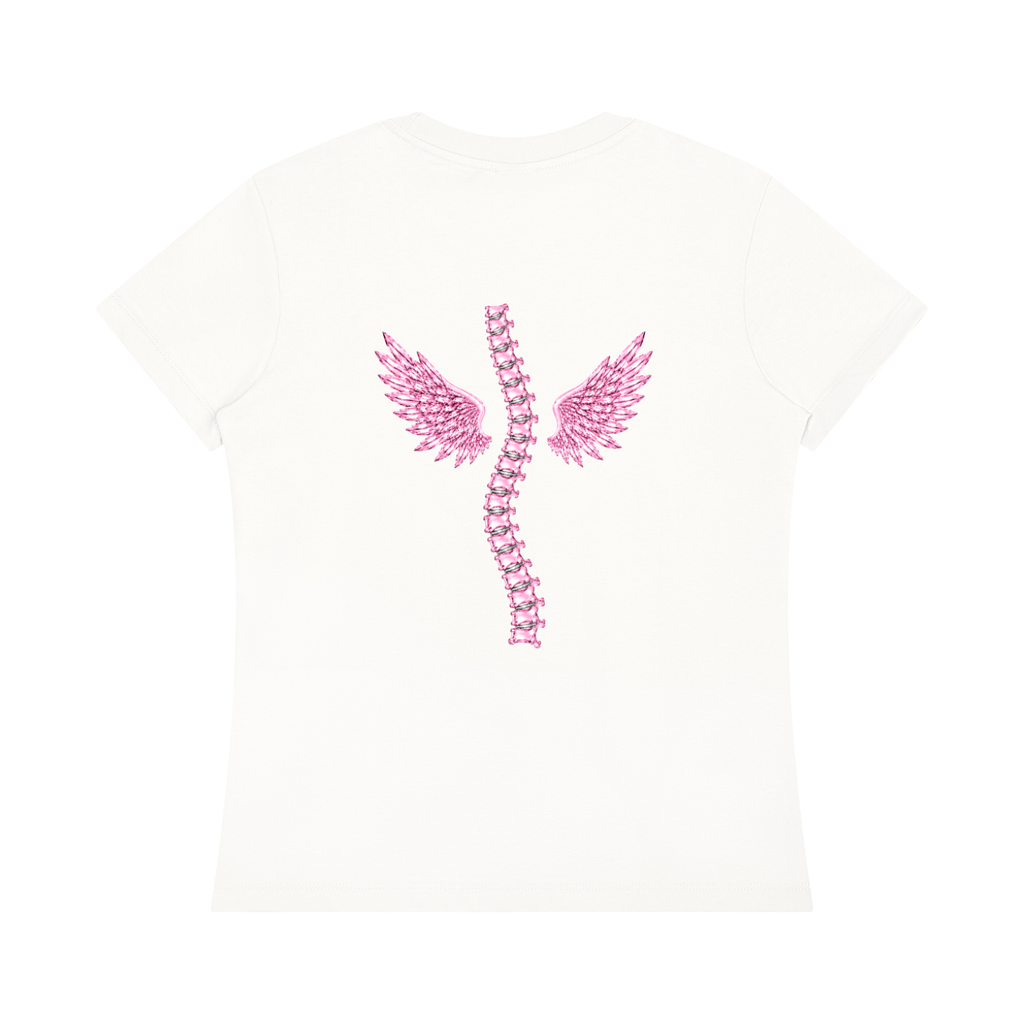 'Pretty Girls Have Crooked Spines' tee with back design