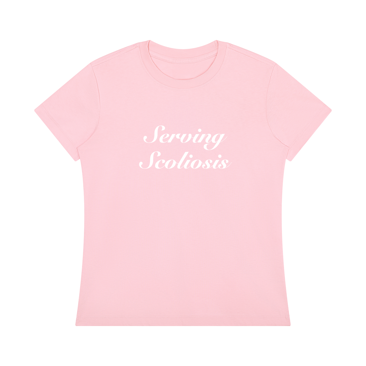 'Serving Scoliosis' tee, wing back design