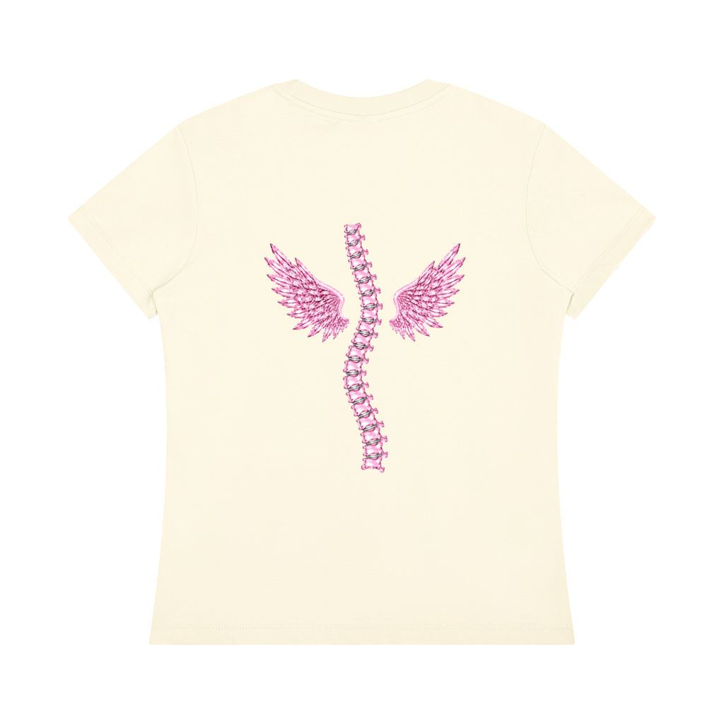 'Face Card, Back Problems' tee with wing back design