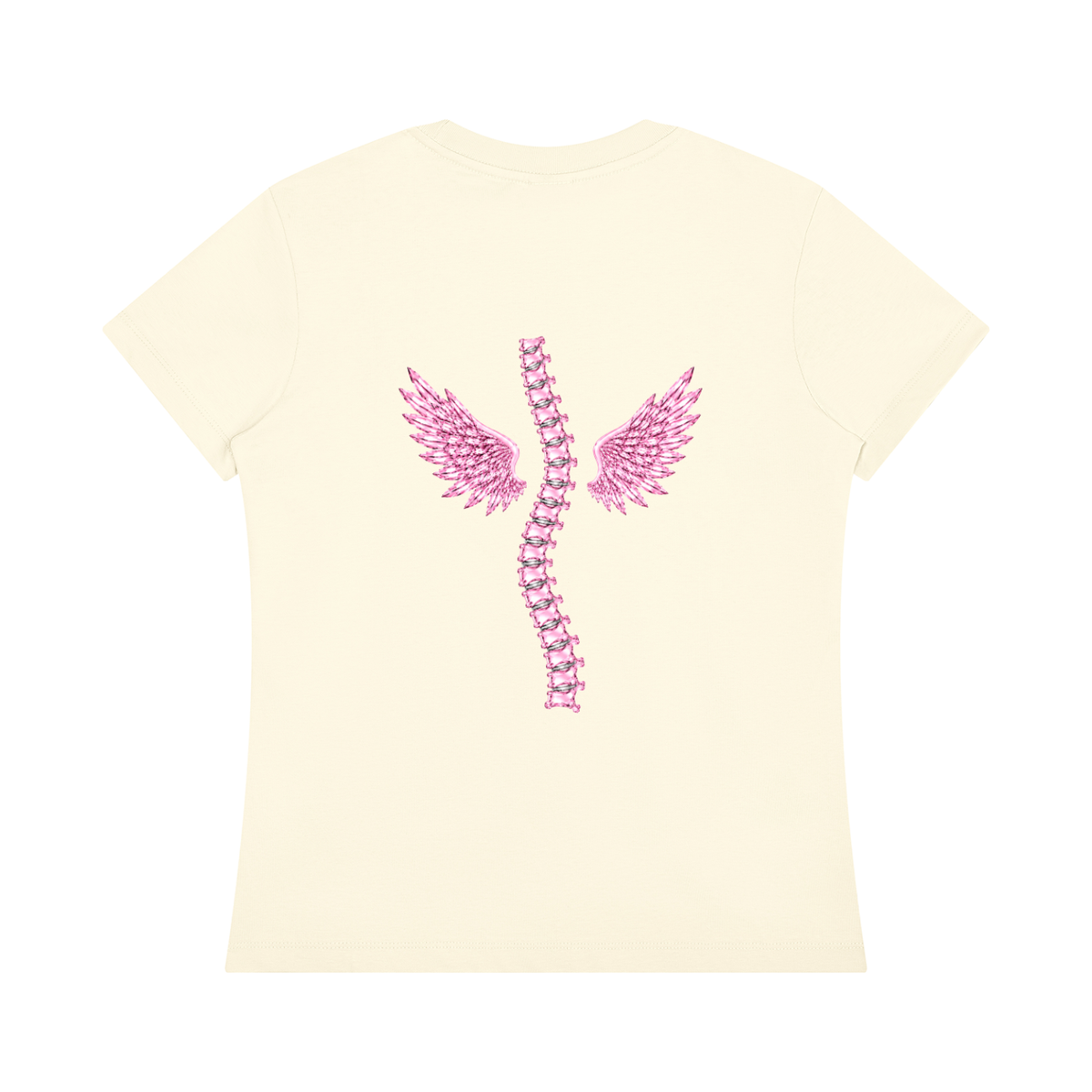 'Face Card, Back Problems' tee with wing back design