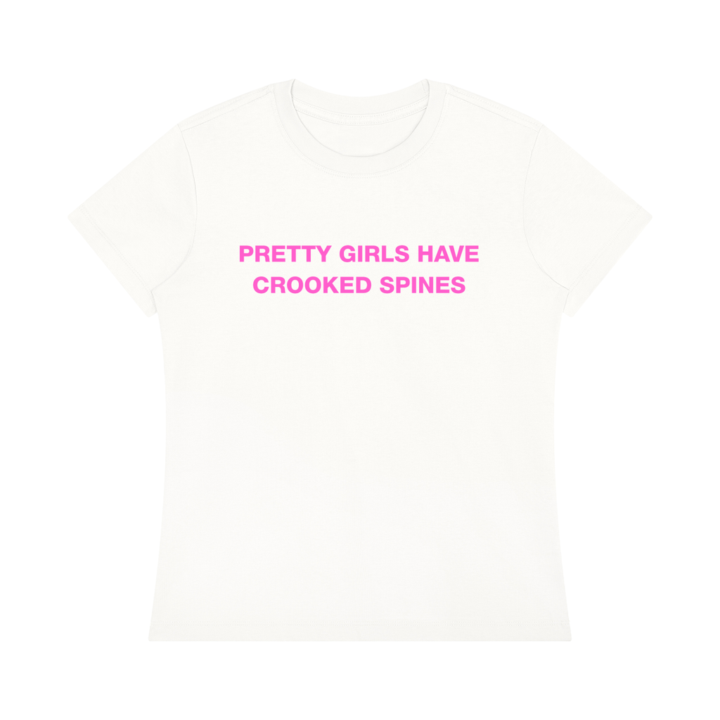'Pretty Girls Have Crooked Spines' tee with back design