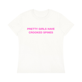 'Pretty Girls Have Crooked Spines' tee with back design