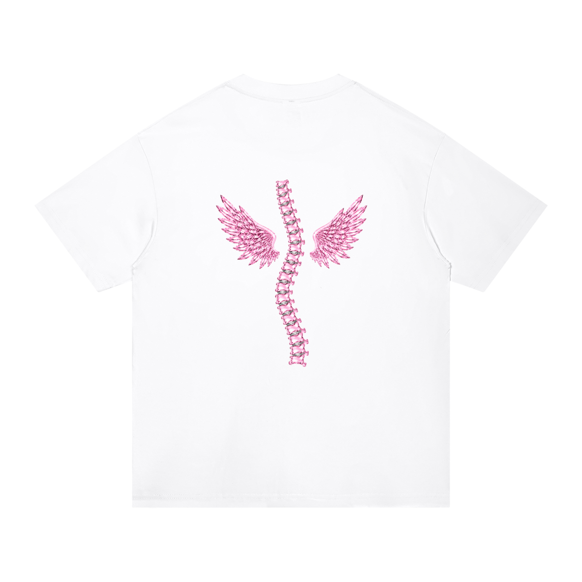 'Hot Girls have Scoliosis' oversized tee with back design