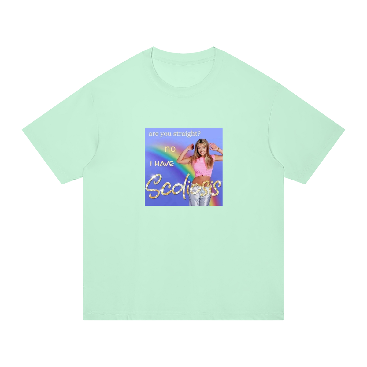 Scoliosis Britney meme oversized tee