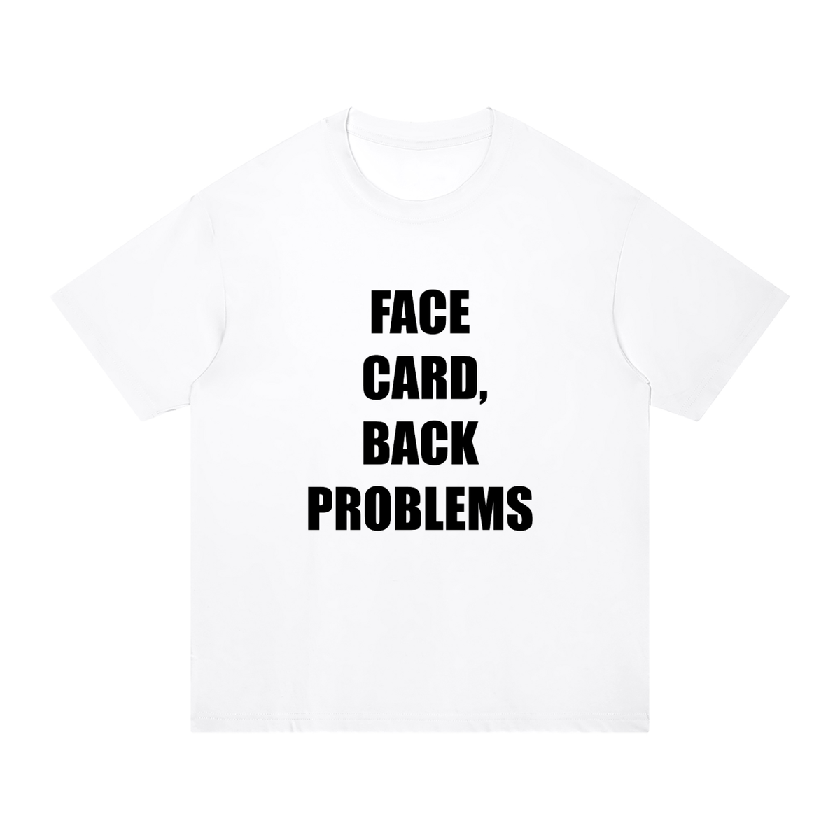 Face Card Back Problems' oversized top with back design