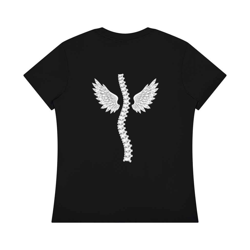 'Serving Scoliosis' tee, wing back design