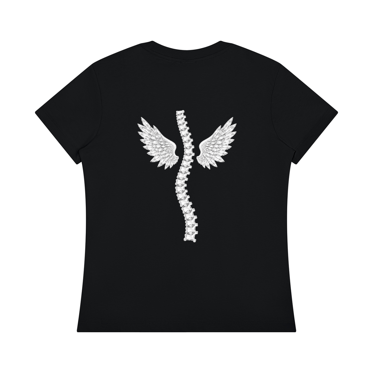 'Serving Scoliosis' tee, wing back design