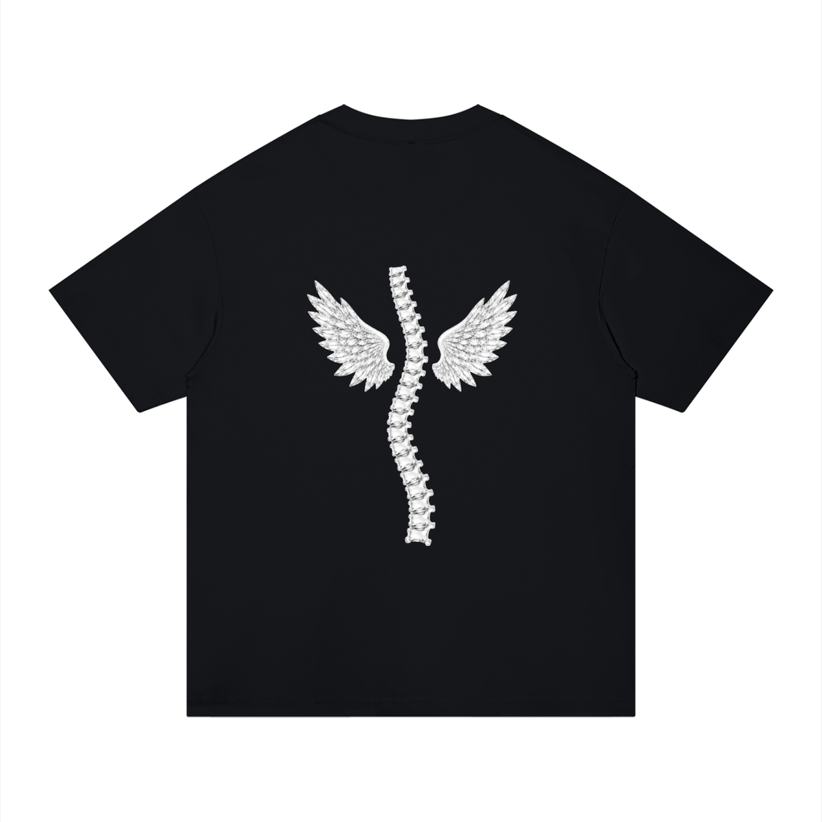 VERTEBABE black printed oversized tee