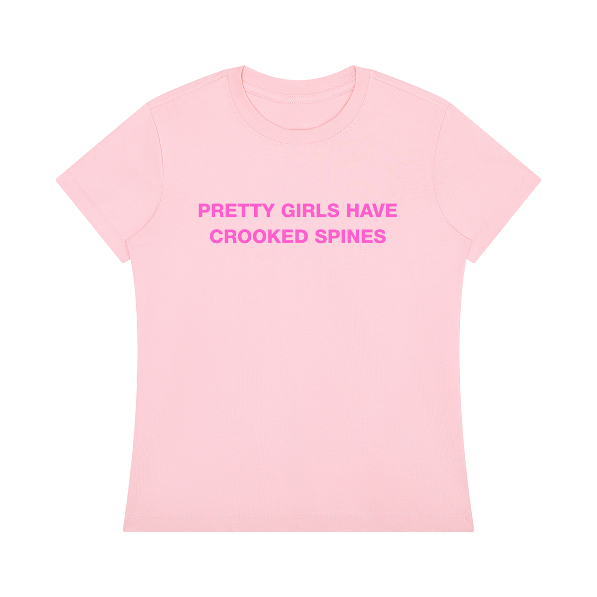 'Pretty Girls Have Crooked Spines' tee with back design