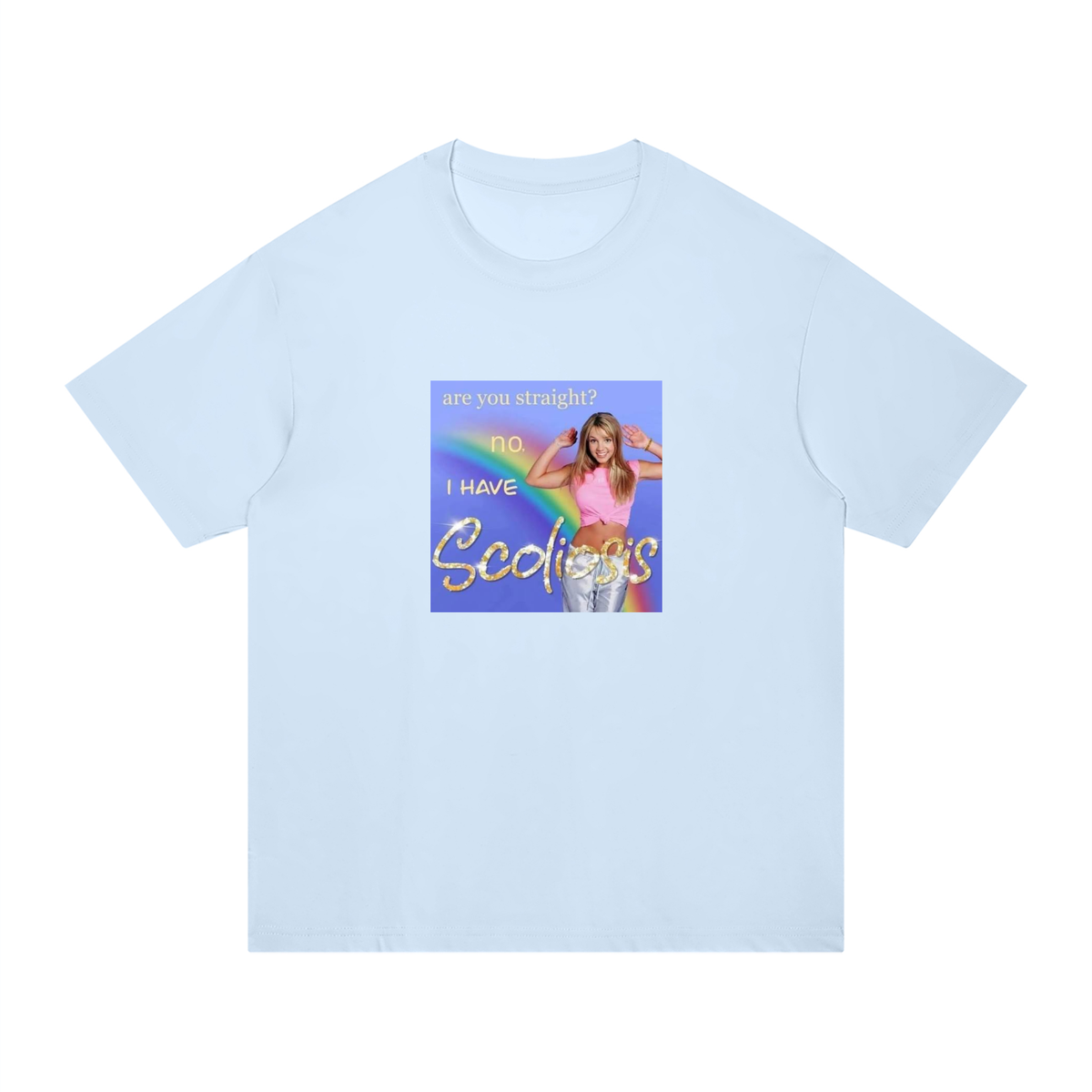 Scoliosis Britney meme oversized tee