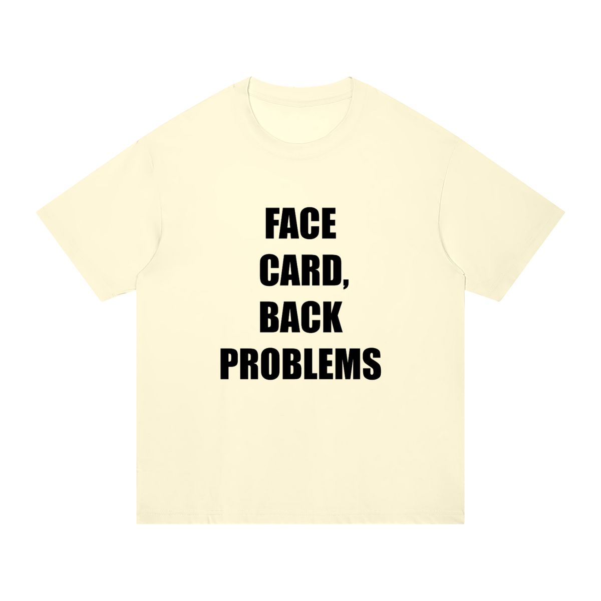 Face Card Back Problems' oversized top with back design