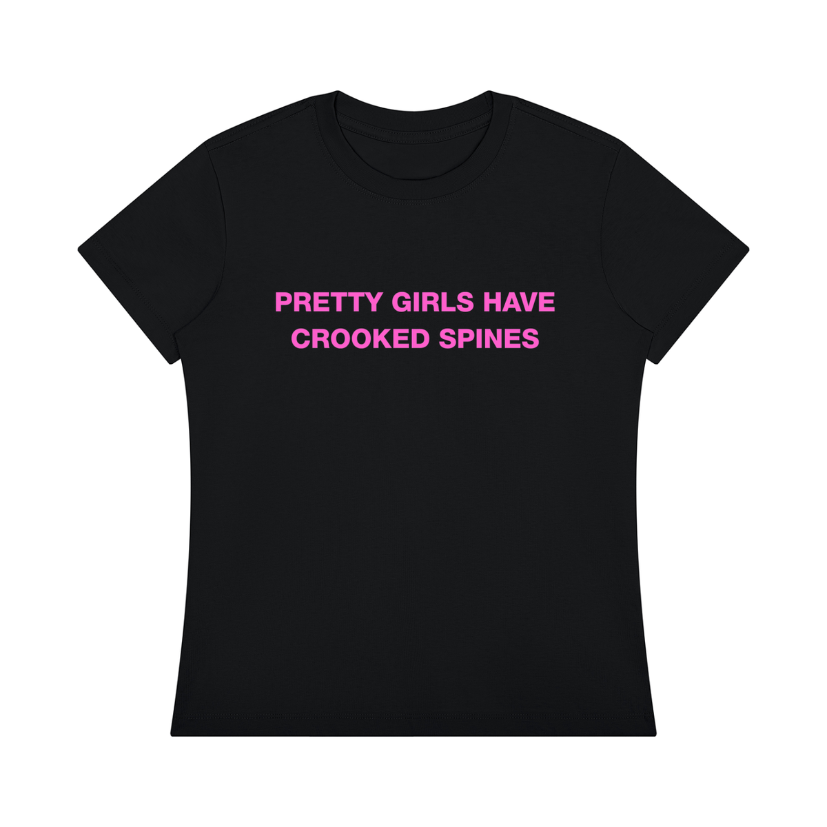 'Pretty Girls Have Crooked Spines' baby tee