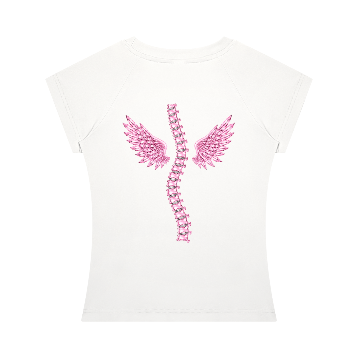 ‘Hot Girls Have Scoliosis' baby tee with back design