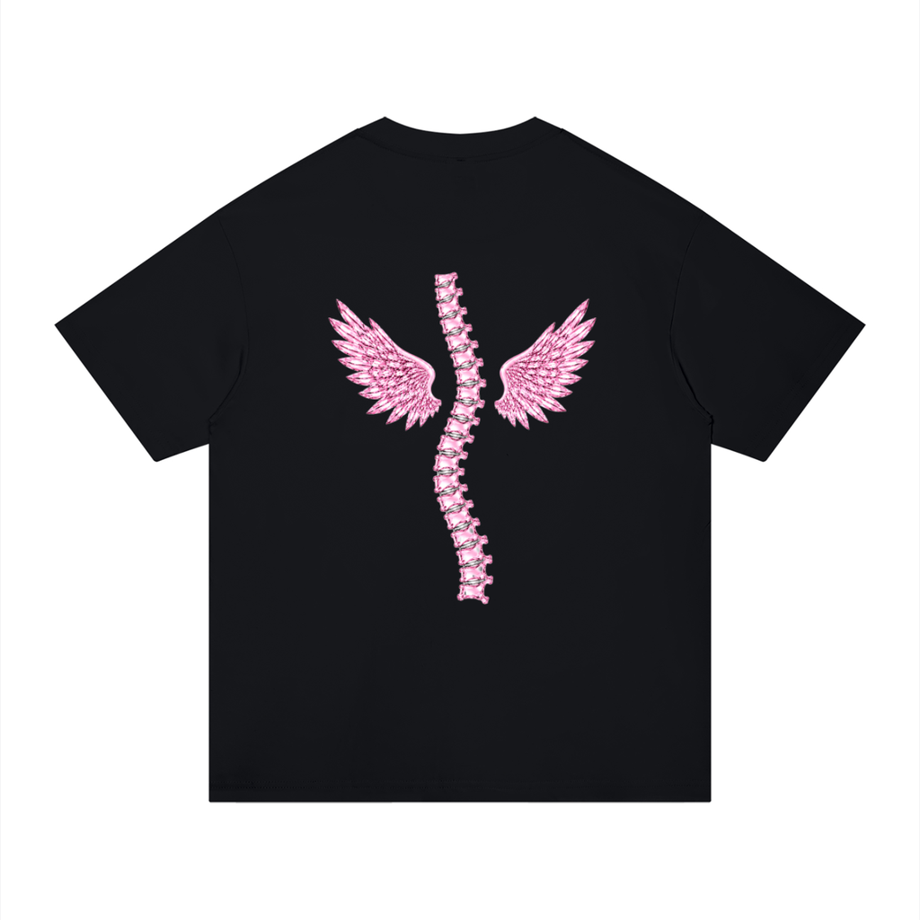 ‘Baddies Have Back Problems’ oversized tee with back design