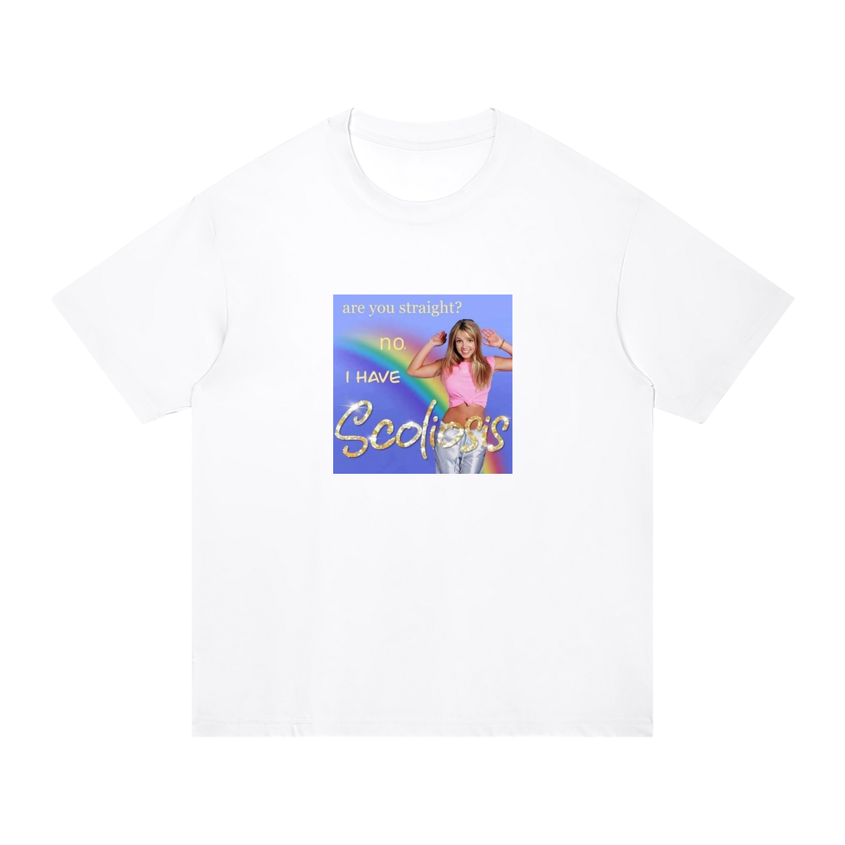 Scoliosis Britney meme oversized tee