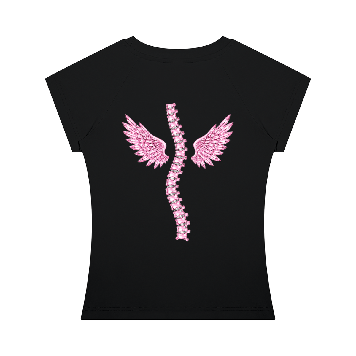 ‘Hot Girls Have Scoliosis' baby tee with back design