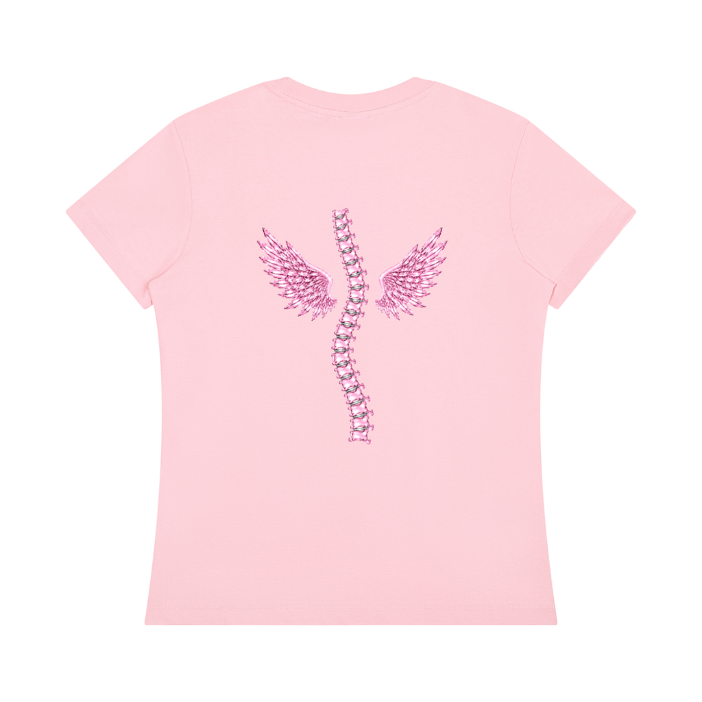 'Pretty Girls Have Crooked Spines' tee with back design