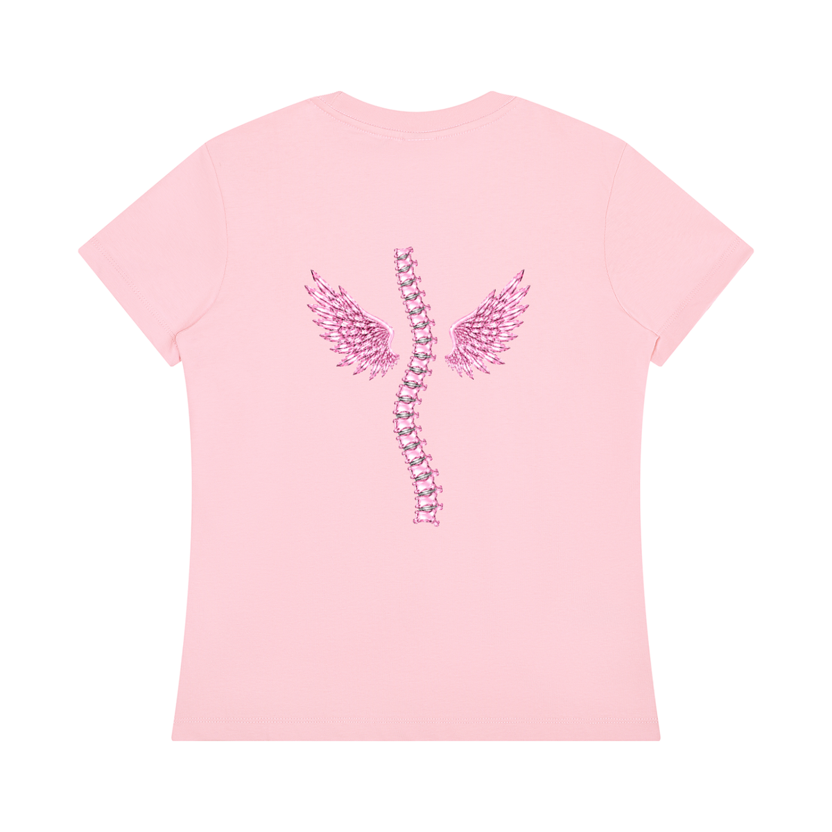 'Pretty Girls Have Crooked Spines' tee with back design