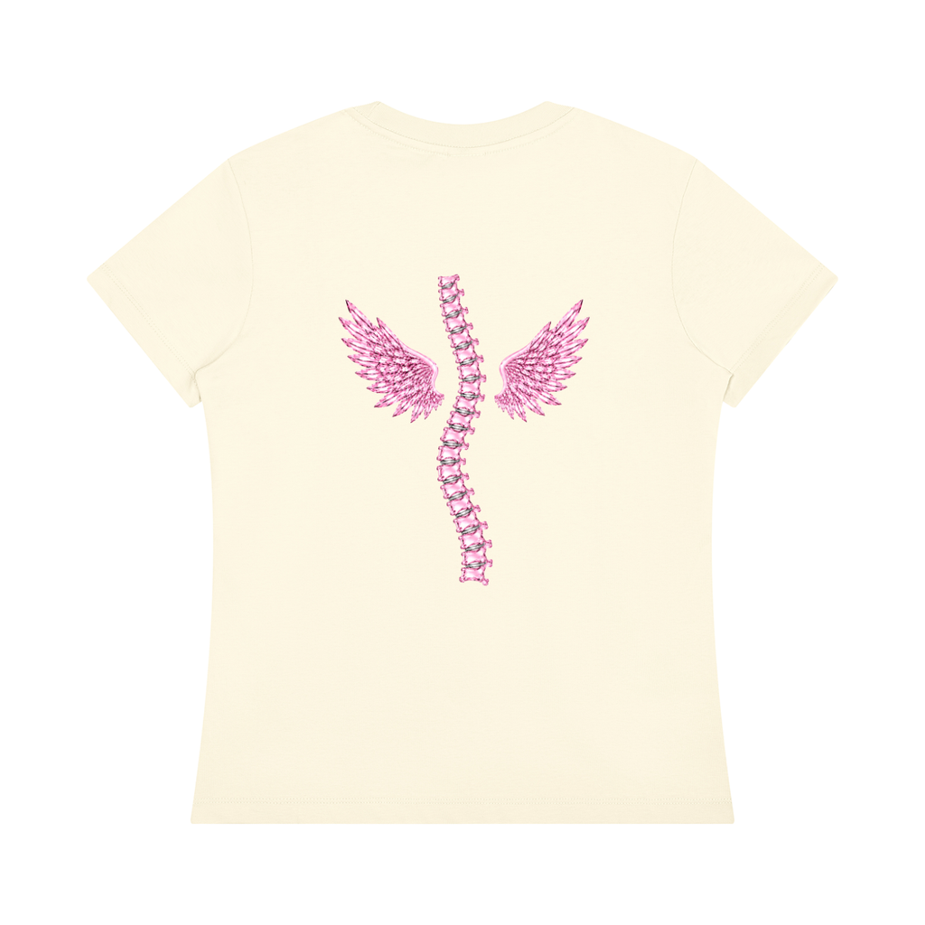 'Pretty Girls Have Crooked Spines' tee with back design