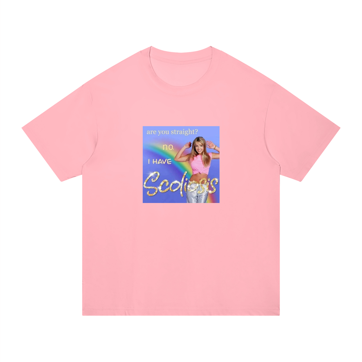 Scoliosis Britney meme oversized tee