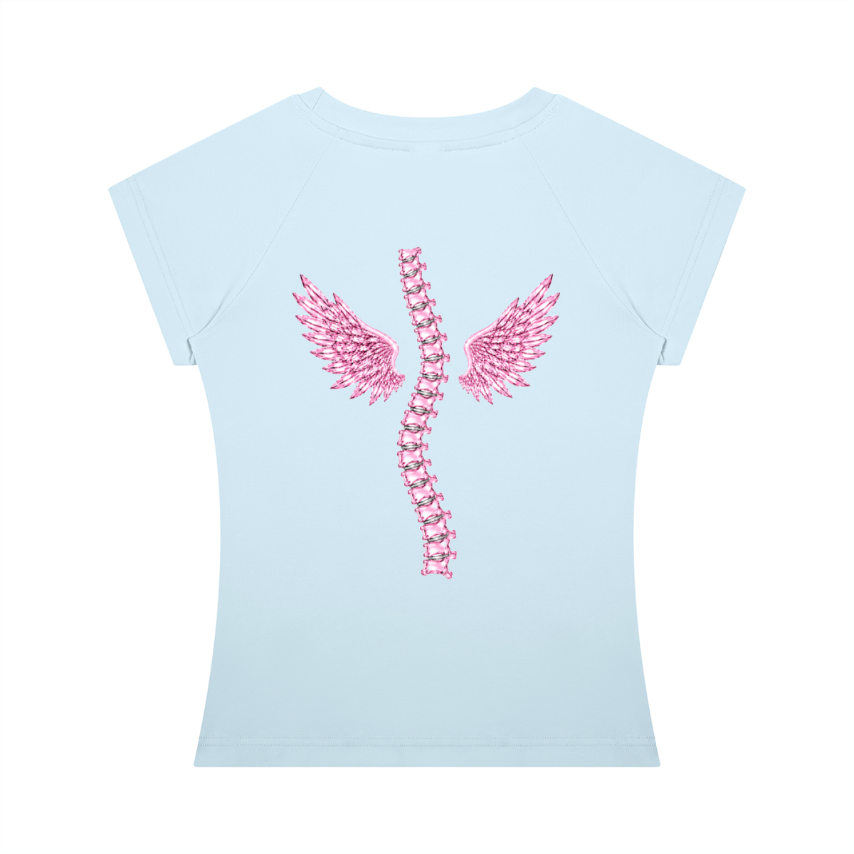 ‘Hot Girls Have Scoliosis' baby tee with back design