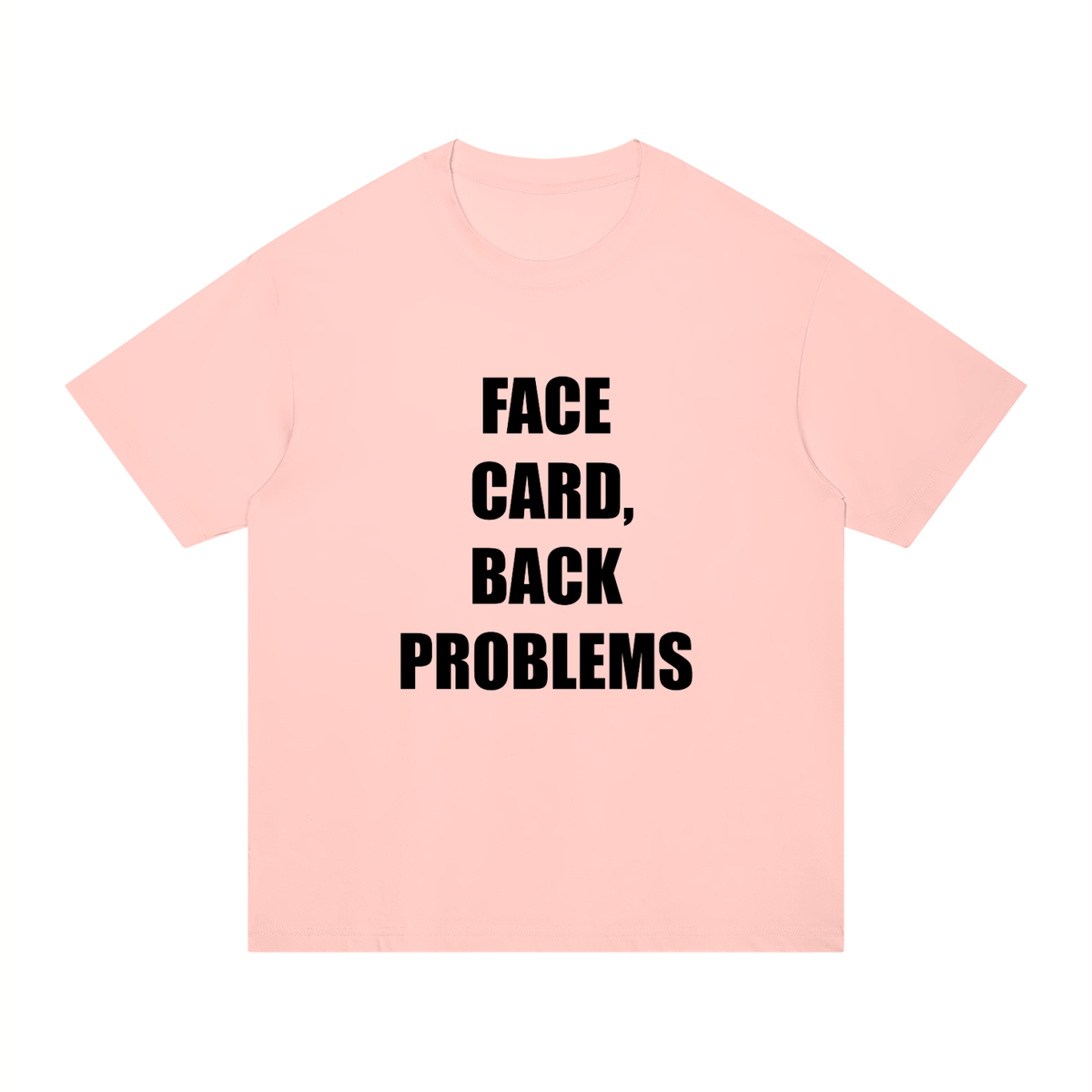 Face Card Back Problems' oversized top with back design