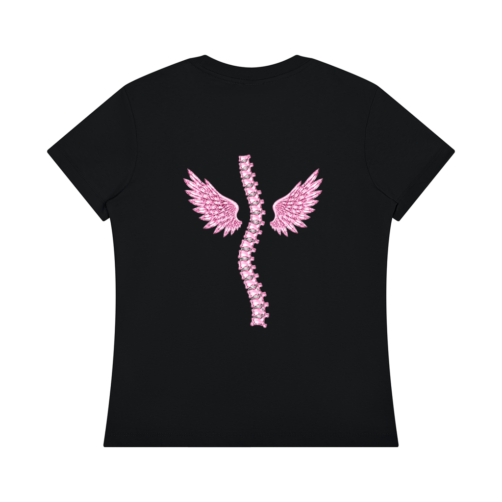 'Face Card, Back Problems' tee with wing back design