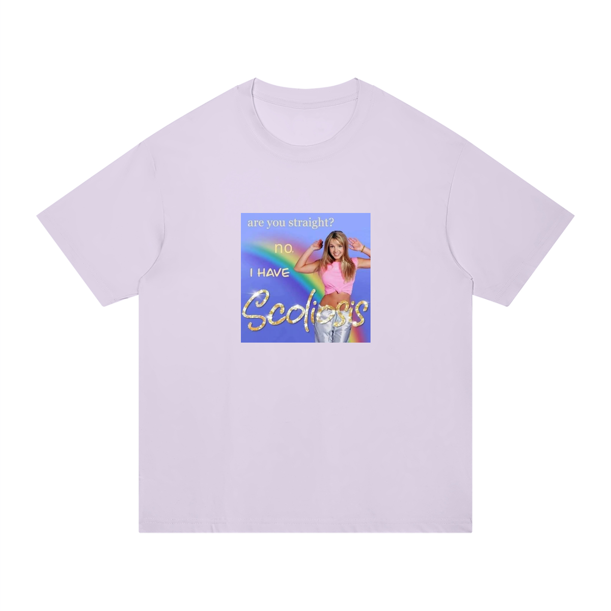 Scoliosis Britney meme oversized tee