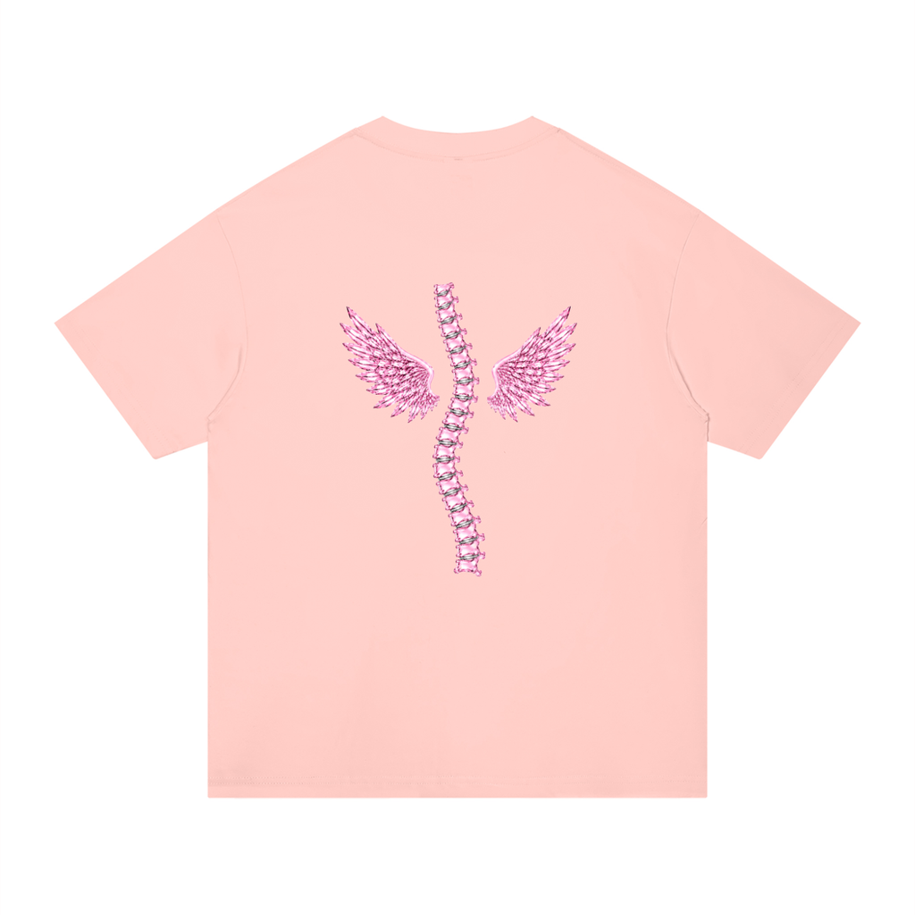 'Hot Girls have Scoliosis' oversized tee with back design