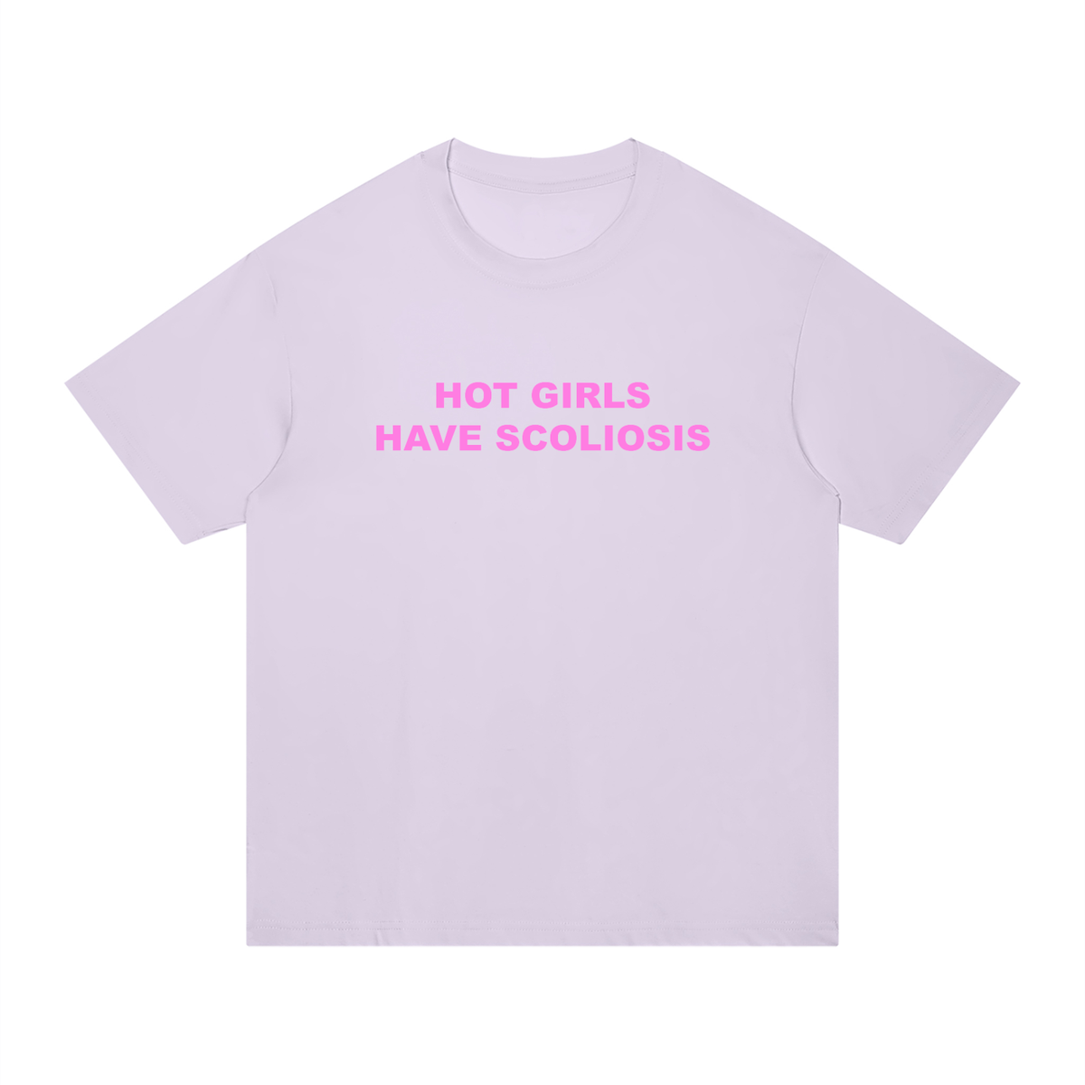 'Hot Girls have Scoliosis' oversized tee with back design