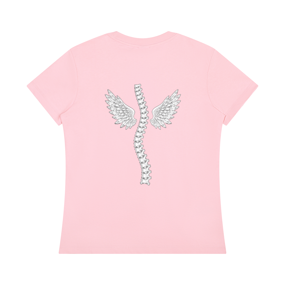 'Serving Scoliosis' tee, wing back design