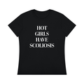 'Hot Girls have Scoliosis' top with back design