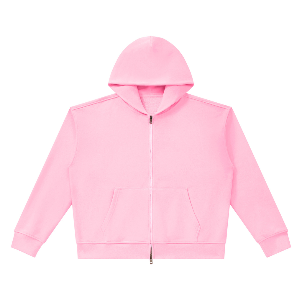 Back design zip boxy hoodie