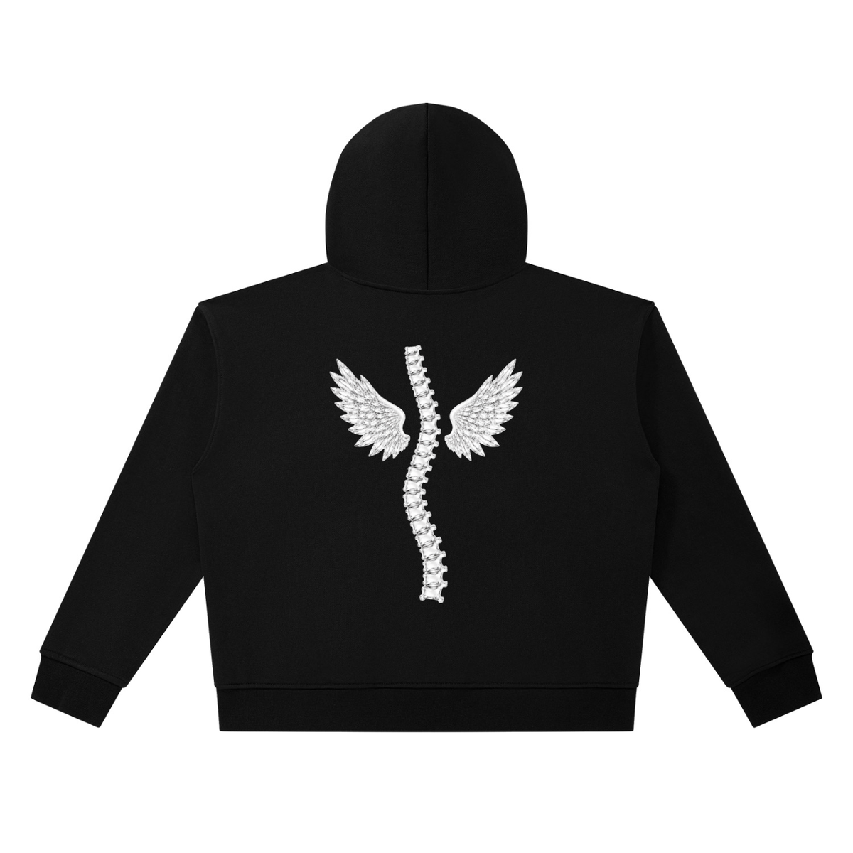 Back design zip boxy hoodie