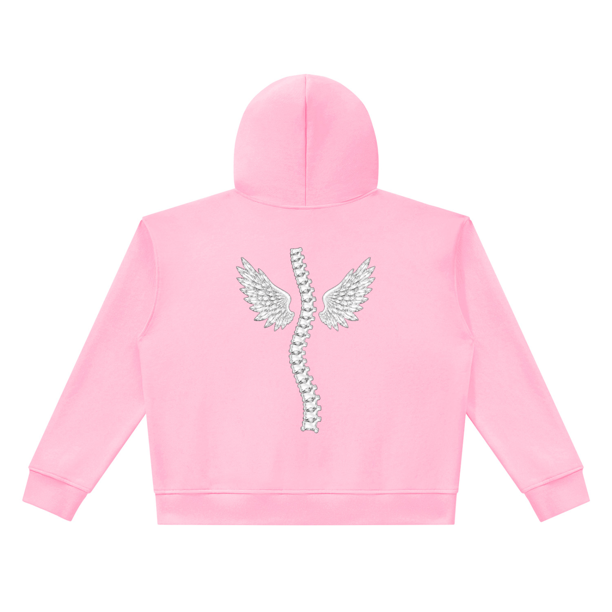 Back design zip boxy hoodie