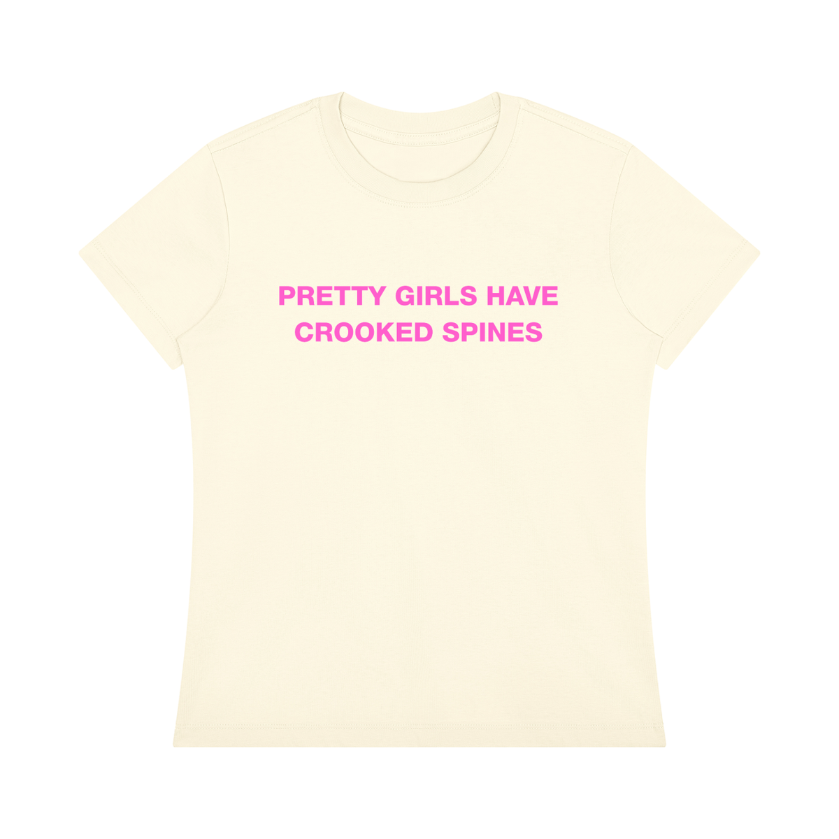 'Pretty Girls Have Crooked Spines' tee with back design