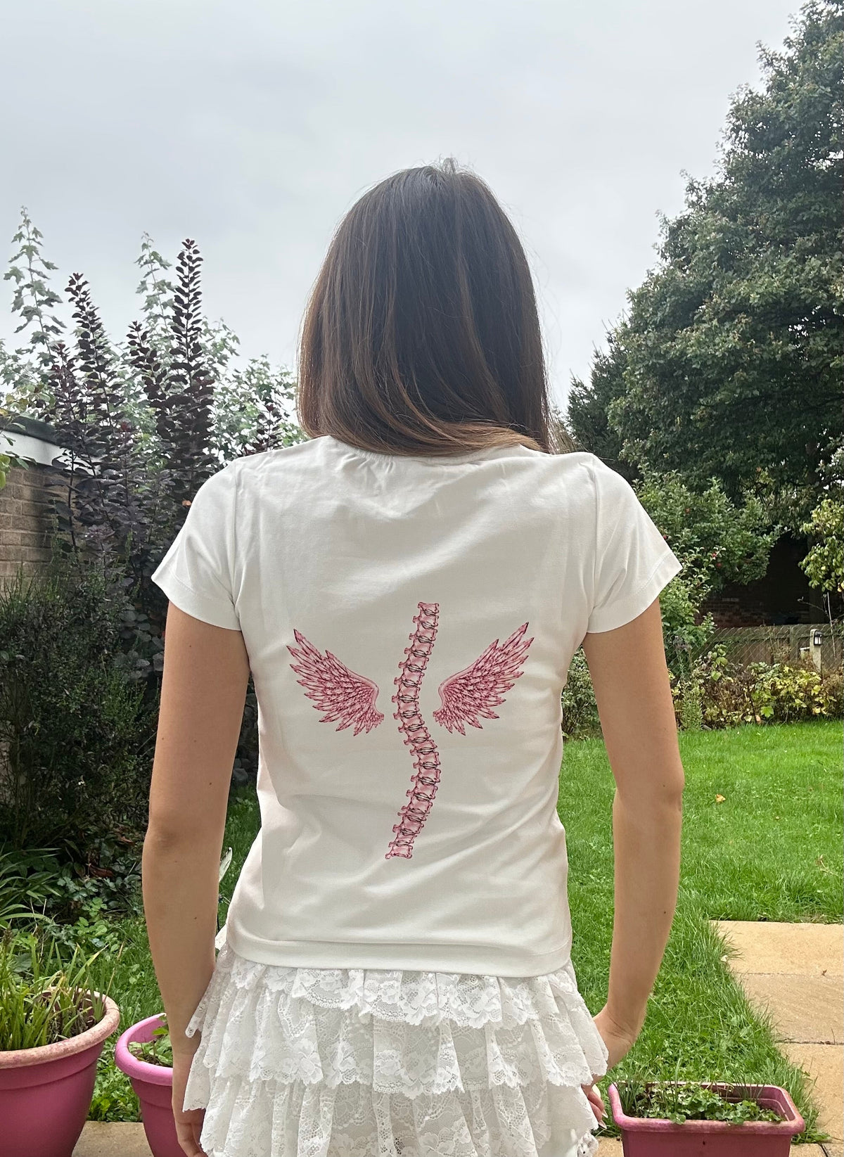 VERTEBABE back printed tee